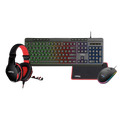 Kit Gamer Soul 4 En 1: Teclado + Mouse + Auricular + Mousepad Compatible con Pc Ps4 Ps5 Xbox