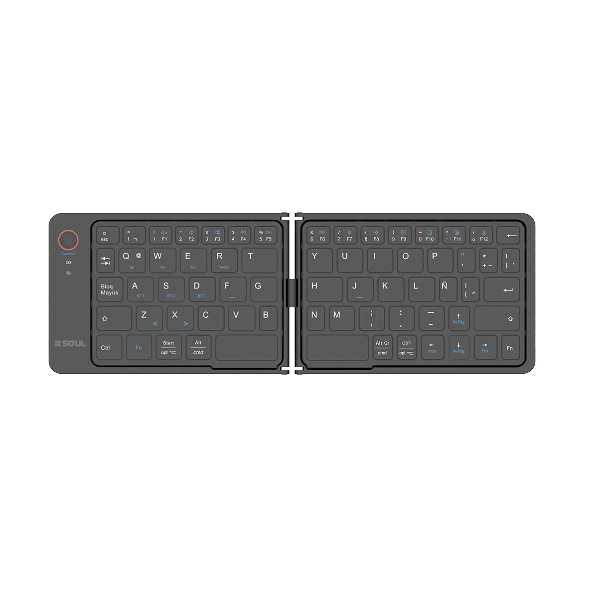 Teclado Bluetooth Soul KBT02 Plegable Español LATAM - 20 hs de Batería