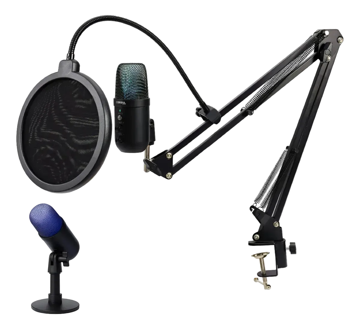 Micrófono Gamer RGB Soul XMIC 450 para Streaming y Gaming | Brazo + Base + Antipop Incluidos