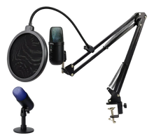 Micrófono Gamer RGB Soul XMIC 450 para Streaming y Gaming | Brazo + Base + Antipop Incluidos