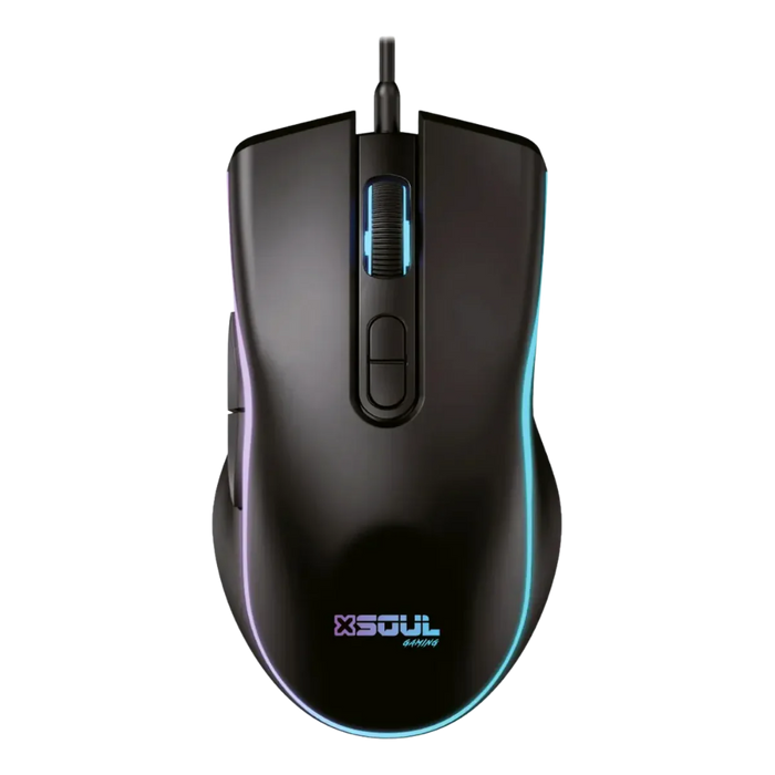 Mouse Gamer Soul XM600 RGB - 3600 DPI - Negro
