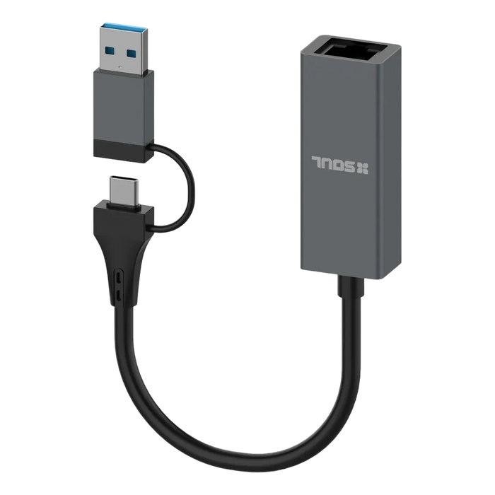 Adaptador de Red Ethernet USB C USB A RJ45 LAN 2 en 1