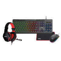 Kit Gamer Soul 4 En 1: Teclado + Mouse + Auricular + Mousepad Compatible con Pc Ps4 Ps5 Xbox