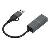 Adaptador de Red Ethernet USB C USB A RJ45 LAN 2 en 1