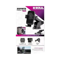 Soporte Auto Soul Q600 2 en 1 con Carga Inalámbrica 15W