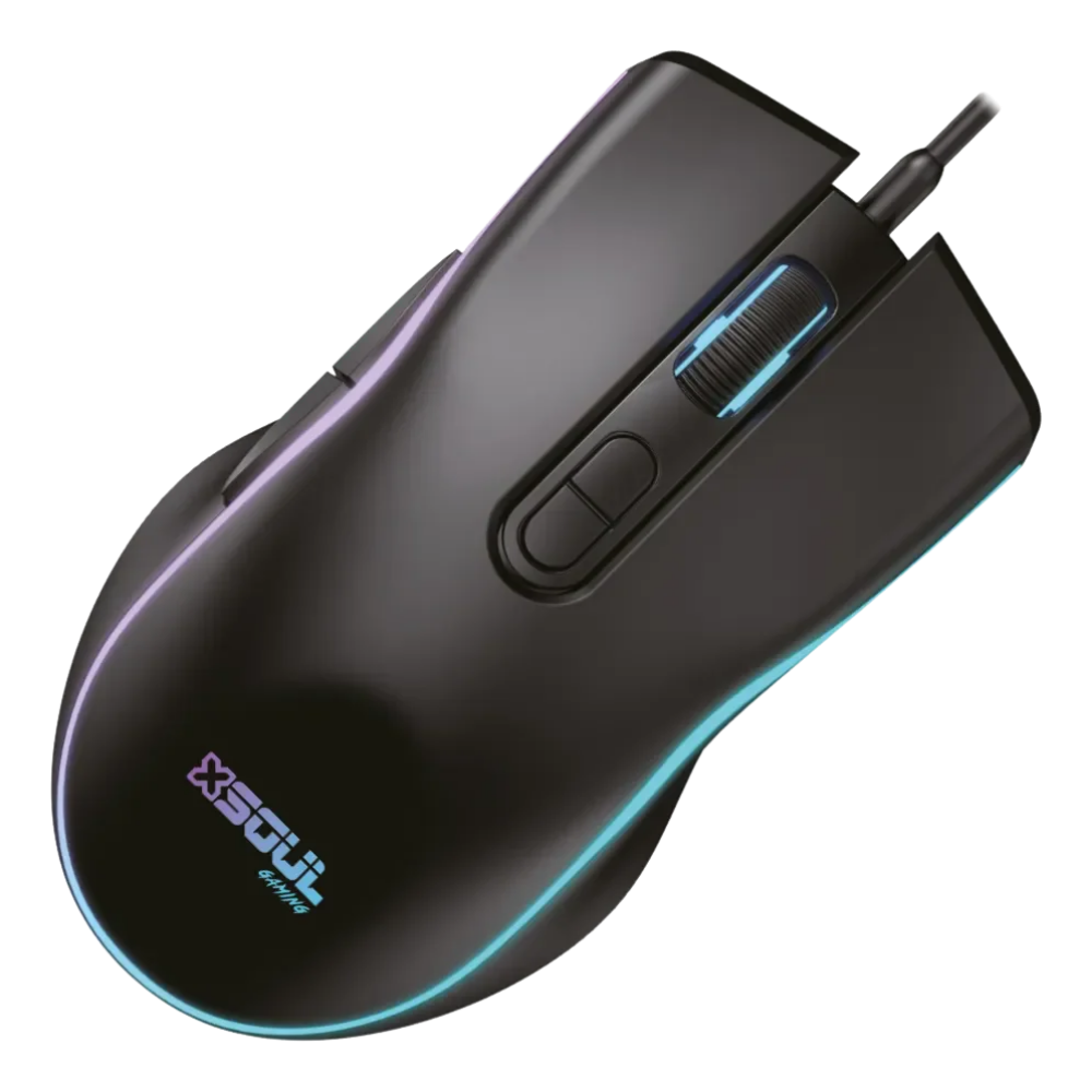 Mouse Gamer Soul XM600 RGB - 3600 DPI - Negro