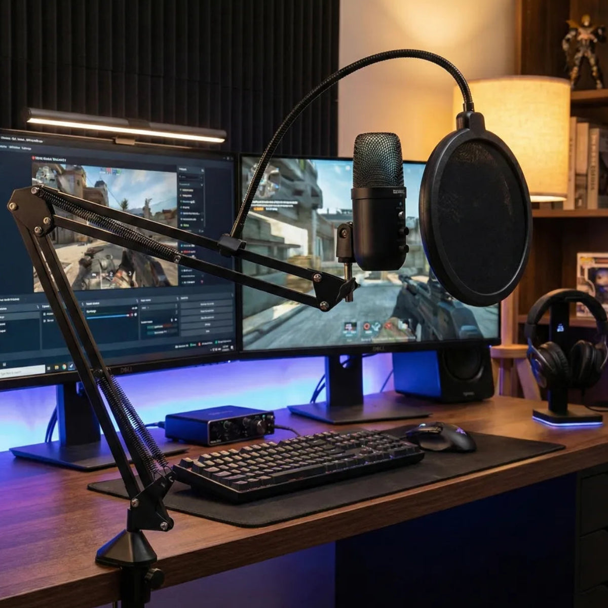 Micrófono Gamer RGB Soul XMIC 450 para Streaming y Gaming | Brazo + Base + Antipop Incluidos