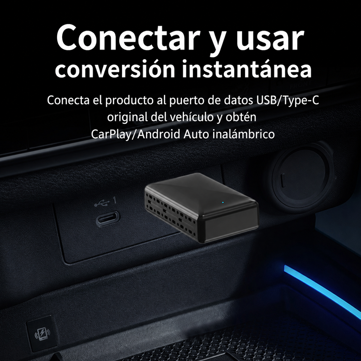 Convertí tu CarPlay en inalámbrico para siempre y deja de usar cables — sin cambiar el stereo