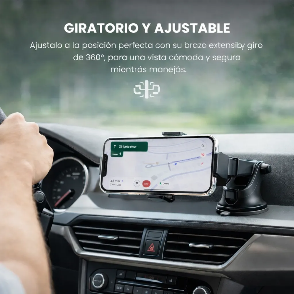 Soporte Celular Auto Brazo Extensible Vidrio Tablero Sopapa