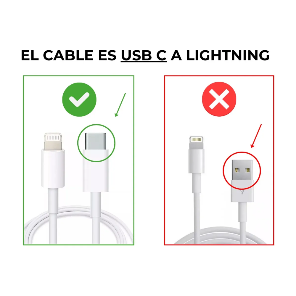Cable Lightning Soul Classic PD 27W para iPhone - 1 Metro