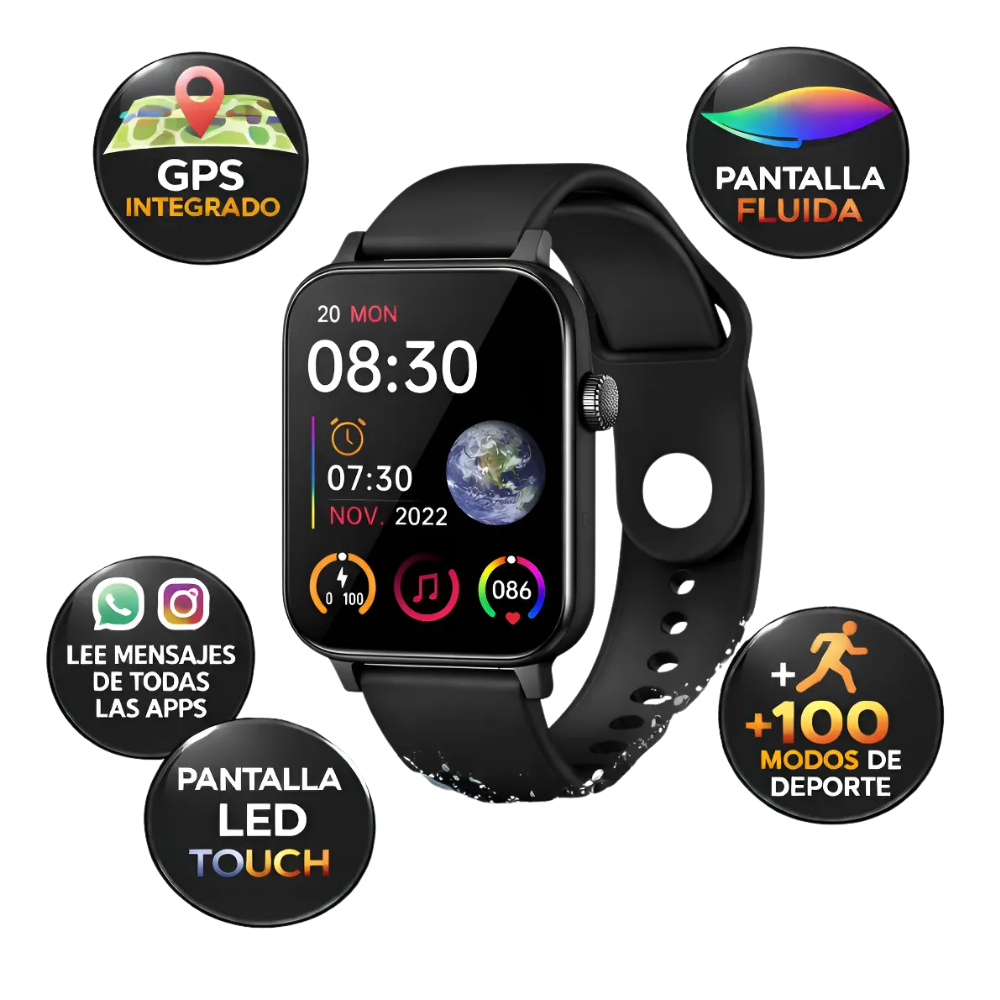 Reloj Inteligente Smartwatch Soul Hombre GPS Integrado EVO 1100