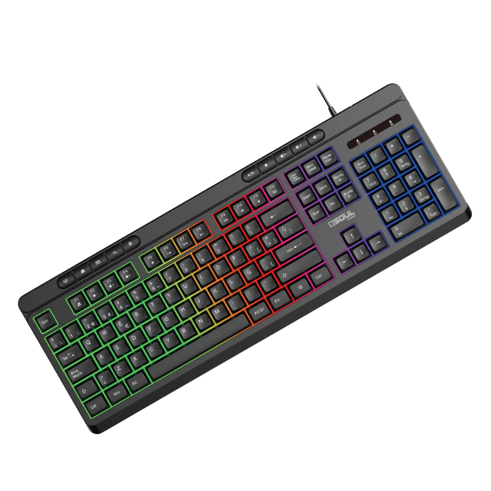 Kit Gamer Soul 4 En 1: Teclado + Mouse + Auricular + Mousepad Compatible con Pc Ps4 Ps5 Xbox