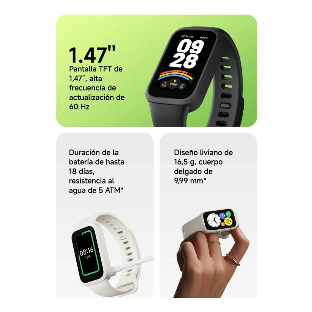 Smart Band Xiaomi 9 Active Smart Watch Reloj Hombre