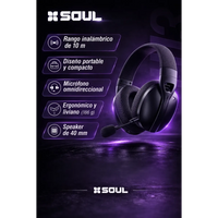 Auriculares Gamer Pro Soul H100 Inalámbricos WiFi 3.5mm