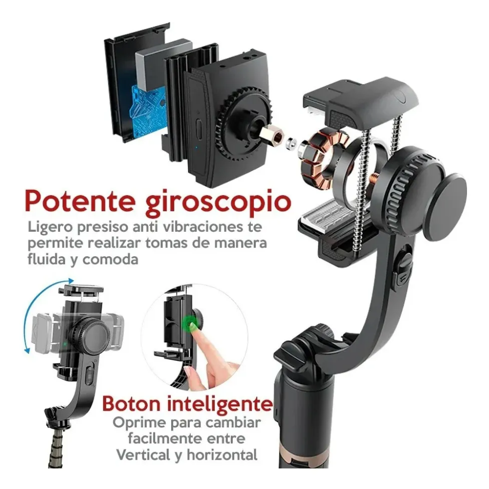 Estabilizador Gimbal Para Celular Trípode 4 en 1 Palo Selfie