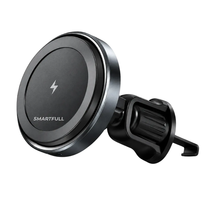 Soporte Magnético SmartFull HOLDY400 para Celular con Cargador Inalámbrico y Rotación 360°